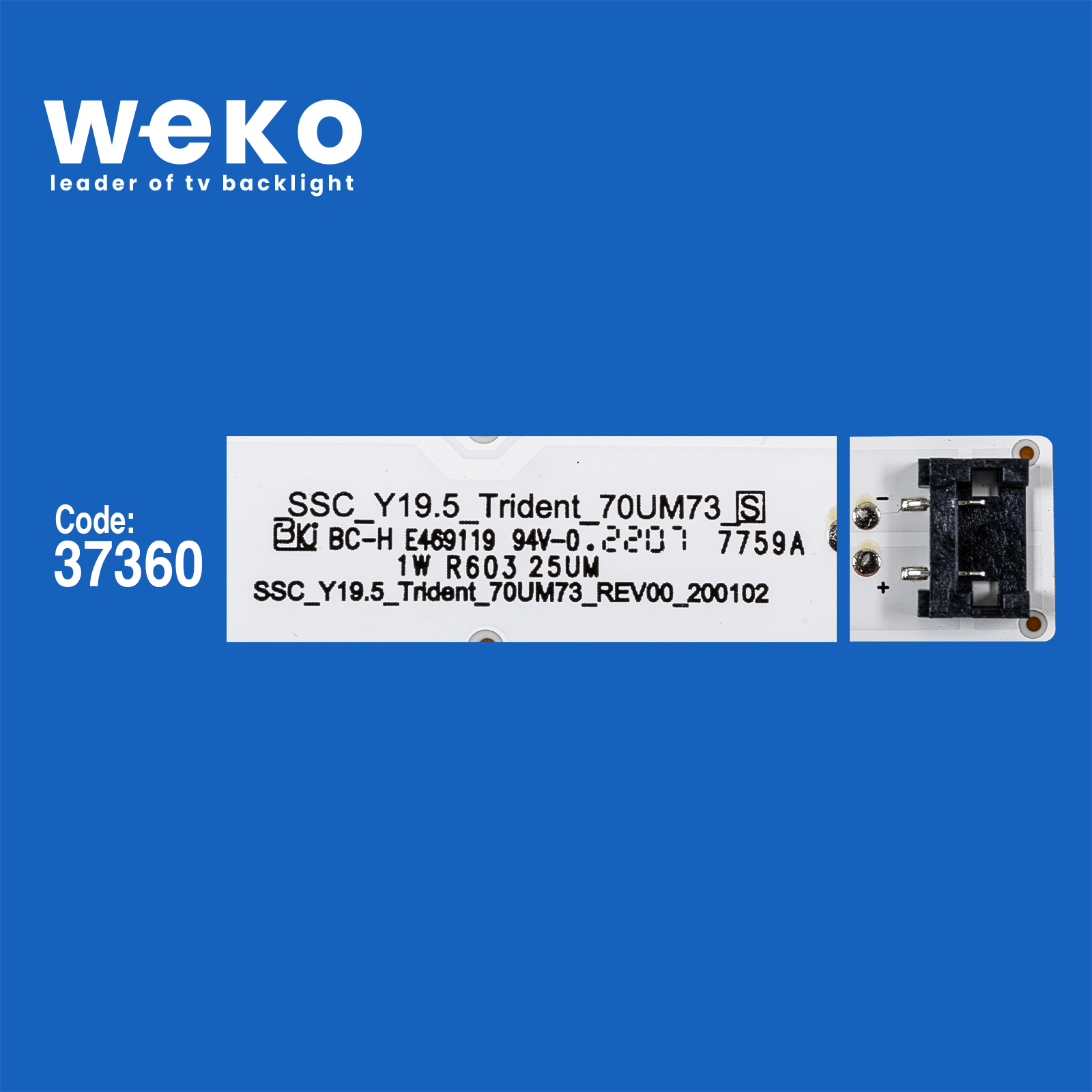 WKSET-6706 37360X5 SSC_Y19_TRIDENT_70UM73_S 5 ADET LED BAR