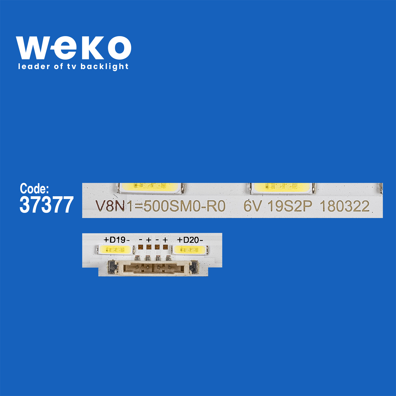 WKSET-6720 37377X2 EPISTAR 50 NEW EDGE-38EA-180223-7020-ANODE 2 ADET LED BAR (38LED)